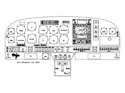 Grumman AA-5B Tiger panel drawings