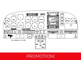 Grumman AA-5B Tiger panel drawings