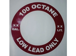 Gas cap decal 100LL AVGAS