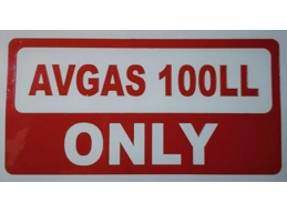 AVGAS 100LL ONLY