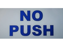 NO PUSH decal