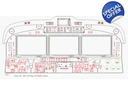King Air 260-350 (FUSION) panel CAD drawing