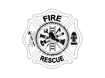 Firefighter Maltese cross CAD drawing
