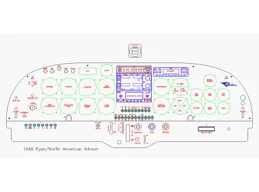 1948 Ryan Navion panel CAD drawing