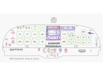 1948 Ryan Navion panel CAD drawing