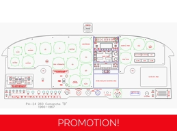 PA 24 260 Comanche panel CAD drawing