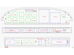 PA 28 140/180 3 piece (steam gauge) panel DXF