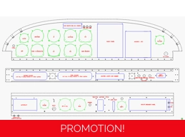 PA 28 140/180 3 piece (steam gauge) panel DXF