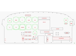 PA 28 200 Archer panel CAD drawing
