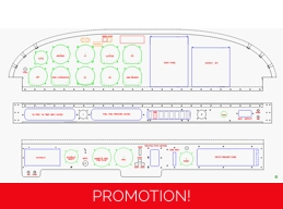 PA 28 200 Arrow panel CAD drawing