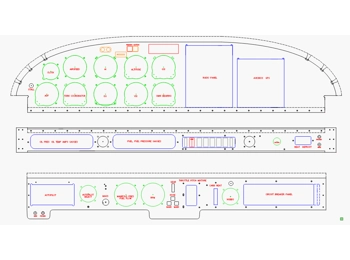 PA 28 200 Arrow panel CAD drawing