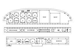PA 28 200 Arrow panel CAD drawing