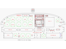PA 28 single piece CAD panel drawing DXF