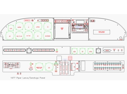 PA32-300 Lance/Saratoga panel CAD drawing
