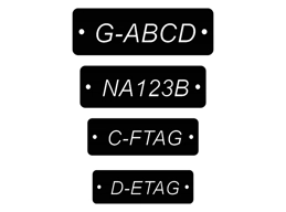 Aircraft identification (tail number) plate