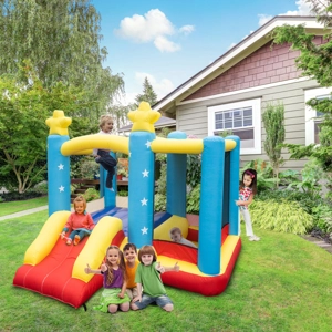 Inflatable Star Jumping Castle with Slide ,include Air Blower