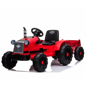 Toy Tractor with Trailer,3-Gear-Shift Ground Loader Ride On with LED Lights