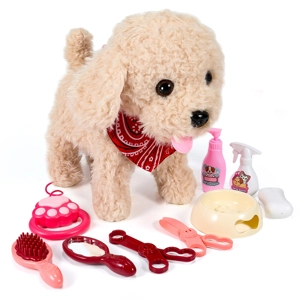 Spark Imagination with a Lifelike Walking, Barking, and Tail-Wagging Toy Pet! Complete Grooming Set