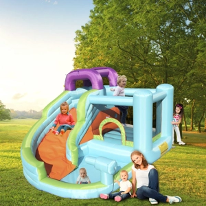New Inflatable Bounce House, Slide Bouncer with Pool Area ,Climbing Wall, Large Jumping Area