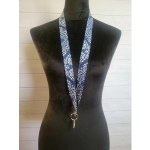 Blue Paisley Lanyard