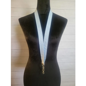 Small White Floral Lanyard