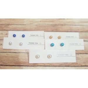 Stud Earrings on Thank You cards