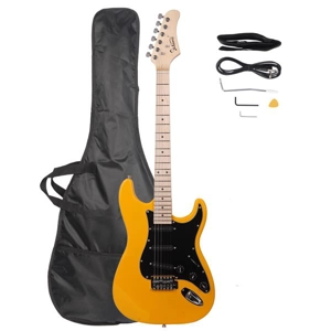 GST Stylish Electric Guitar Kit with Black Pickguard Orange