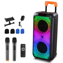 8in Wireless Portable Bluetooth Karaoke Speaker with TF/USB/AUX/FM/TWS