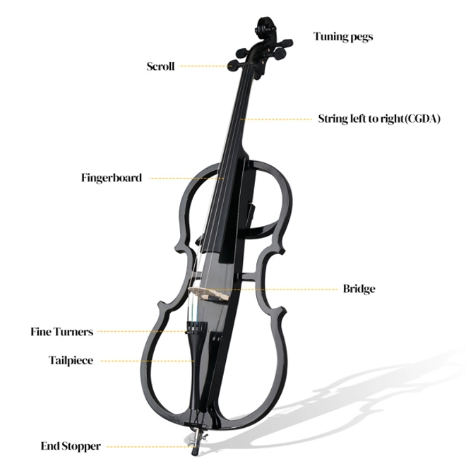 Additional Image for 4/4 Electric Cello with Case
