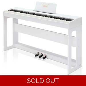 Glarry GDP-104 88 Keys Full Weighted Keyboards Digital Piano White