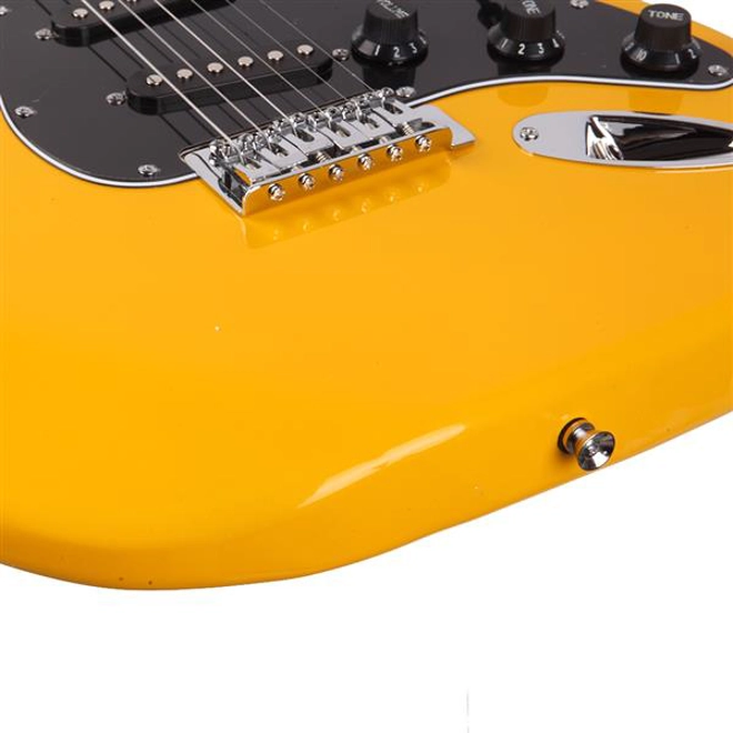 Additional Image for GST Stylish Electric Guitar Kit with Black Pickguard Orange