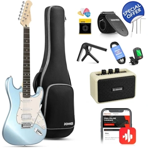 Donner DST-152 HSS with Coil Split Electric Guitar Kit Polar Blue