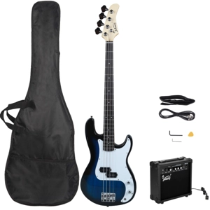 Glarry GP Bass Guitar Kit With 20 Watt Amp
