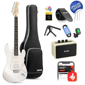 Donner DST-152 HSS with Coil Split Electric Guitar Kit White