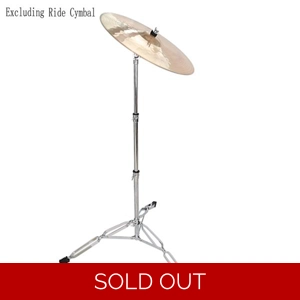 Glarry Straight Cymbal Stand Drum Hardware Percussion Mount Holder Gear Set Silver