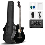 Glarry GMB101 4 string Electric Acoustic Bass Guitar Black