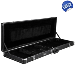 High Grade Electric Guitar Square Hard Bass Guitar Case Flat Black