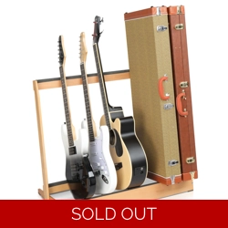 Folding Hardwood Guitar Case Stand for Electric Guitar, Bass, or Acoustic Guit..