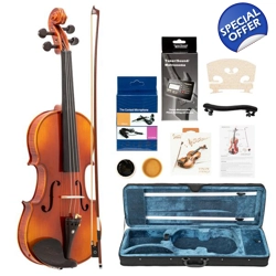4/4 Spruce Panel Violin Set Bright Natural Wood