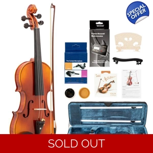 4/4 Spruce Panel Violin Set Bright Natural Wood