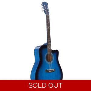 41-inch Dreadnought Cutaway Acoustic Guitar Set Blue