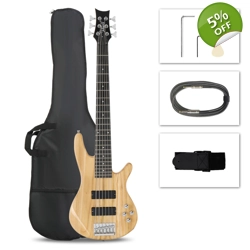 Glarry Full Size GIB 6 String H-H Pickup Electric Bass Guitar
