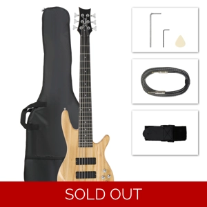 Glarry Full Size GIB 6 String H-H Pickup Electric Bass Guitar