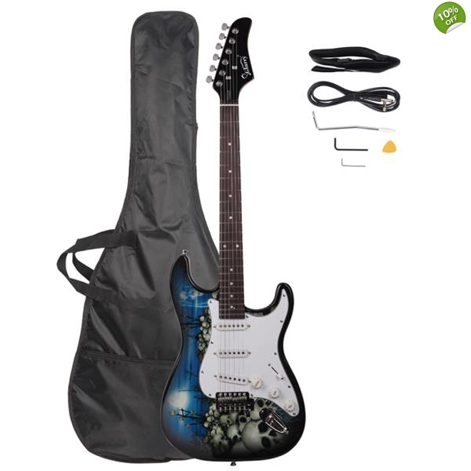 product Image for GST-E Electric Guitar Skulls Blue