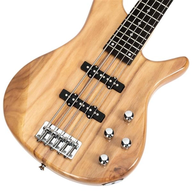 Additional Image for Glarry GIB Electric 5 String Bass Guitar Natural