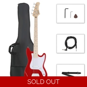 Glarry 4 String 30in Short Scale Thin Body GB Electric Bass Guitar