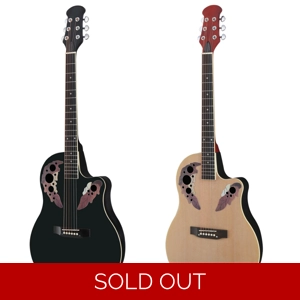 41 inch Cutawary Round Back Acoustic Guitar Spruce Top Grape Hole Black/Natural