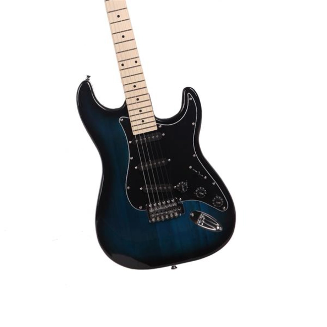 Additional Image for ST Style Electric Guitar With 20 Watt Amp Black Pickguard Dark Blue