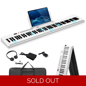 GPP-106 88 Key Folding Piano Semi-Weighted Standard Keyboard Digital Piano