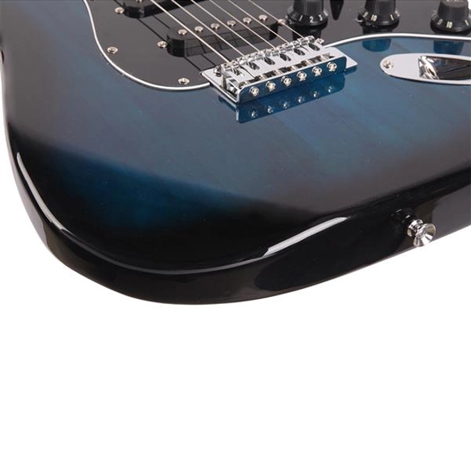 Additional Image for ST Style Electric Guitar With 20 Watt Amp Black Pickguard Dark Blue